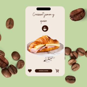 Croissant jamon con queso